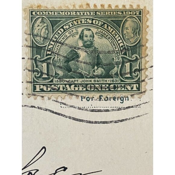 Pine Hill Pond Rutland Vt Vermont Vtg Postcard 1 Cent Stamp Capt John Smith 1907 - Picture 9 of 9